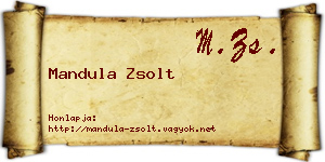 Mandula Zsolt névjegykártya